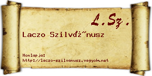 Laczo Szilvánusz névjegykártya